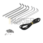 Set , Kit Listelli Pedana , In Alluminio , Con Gomma , Colore Argento e Nero Come Originale , per Piaggio Vespa GS 160