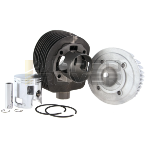 Cilindro POLINI 177cc by SIP , Diametro Ø 63 mm , Corsa 57 mm , 2 Travasi , per Piaggio 125 , 150 VNB , GT , GTR , Super , VBA , VBB , GL , Sprint , T4 