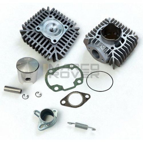 Kit Gruppo Termico 80 cc Simonini 4 Prigionieri , Ø 47.6 mm , Corsa 46 mm , In Alluminio , Mono fascia , Per Piaggio Ciao , Si , Bravo , Boxer