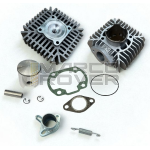 Kit Gruppo Termico 80 cc Simonini 4 Prigionieri , Ø 47.6 mm , Corsa 46 mm , In Alluminio , Mono fascia , Per Piaggio Ciao , Si , Bravo , Boxer