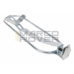 Supporto centrale per ruota di scorta e tanica carburante,vespa gs 150. In metallo cromato e pomello in alluminio