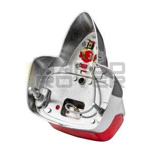 Fanale Posteriore , Con Vetro Rosso , Corpo Cromato , Per Piaggio Vespa 125 , 150 , VNB 1 - 5 , VBB , GS 150 , GS 160