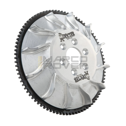 Ventola Volano DEXTER , Ricavata da Pieno e Lavorata in CNC con Corona Dentata per Avviamento Elettrico , Per Accensione SIP VAPE , per Piaggio Vespa 50 Special , N , L , R , 90 SS , 125 Primavera , ET3 , PK 50 , S , XL , APE 50