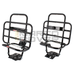 FACO rear rack for Vespa 50 , 90 , 125 , ET3 , Primavera - painted black with license plate holder