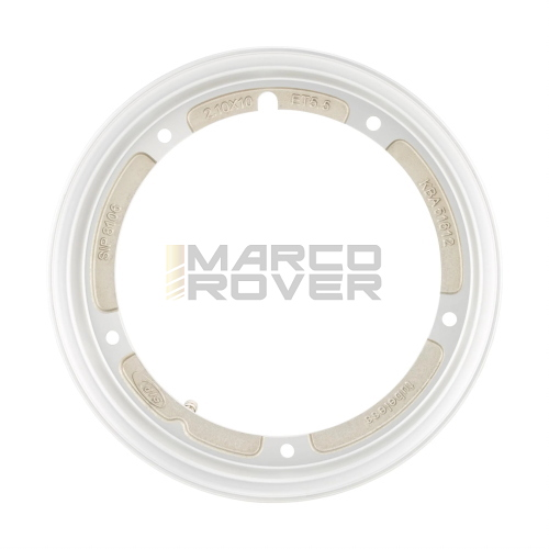 Cerchio In Lega Tubeless 2.0 SIP , 2.10 - 10 , Argento Opaco , per Piaggio Vespa 50 Special , N , L , R , 125 Primavera , ET3 , PK , PX , T5 