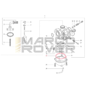 Guarnizione Vaschetta Carburatore LML , Per Carburatore KEIHIN PB18 , YSN S00113 per Piaggio Vespa LML Star 125 , 150 4T , Deluxe 125 4S , Speedy , Stella