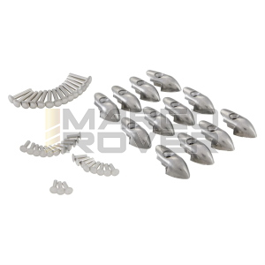 Serie Strisce Pedana , Listelli , Cromati con Puntali , Rivetti e Gomma per Piaggio Vespa 125 GT , GTR , Sprint , TS , Rally 180 , 200