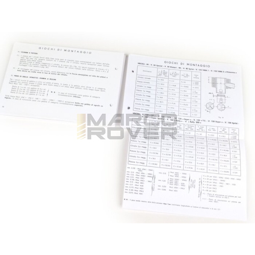 Manuale d'Officina , per Piaggio Vespa , In Italiano , 116 pagine