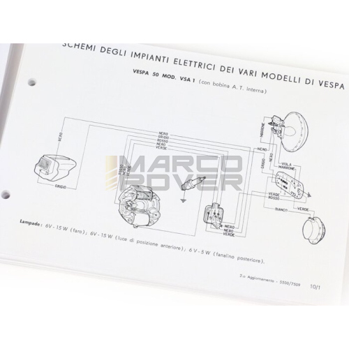 Manuale d'Officina , per Piaggio Vespa , In Italiano , 116 pagine
